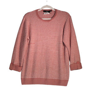 Isle Essentials Edinburgh Woollen Mill Tunic Sweater Womens Large Pink Soft Girl